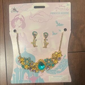 Disney Princess Jasmine Gold and Teal Jewelry Set